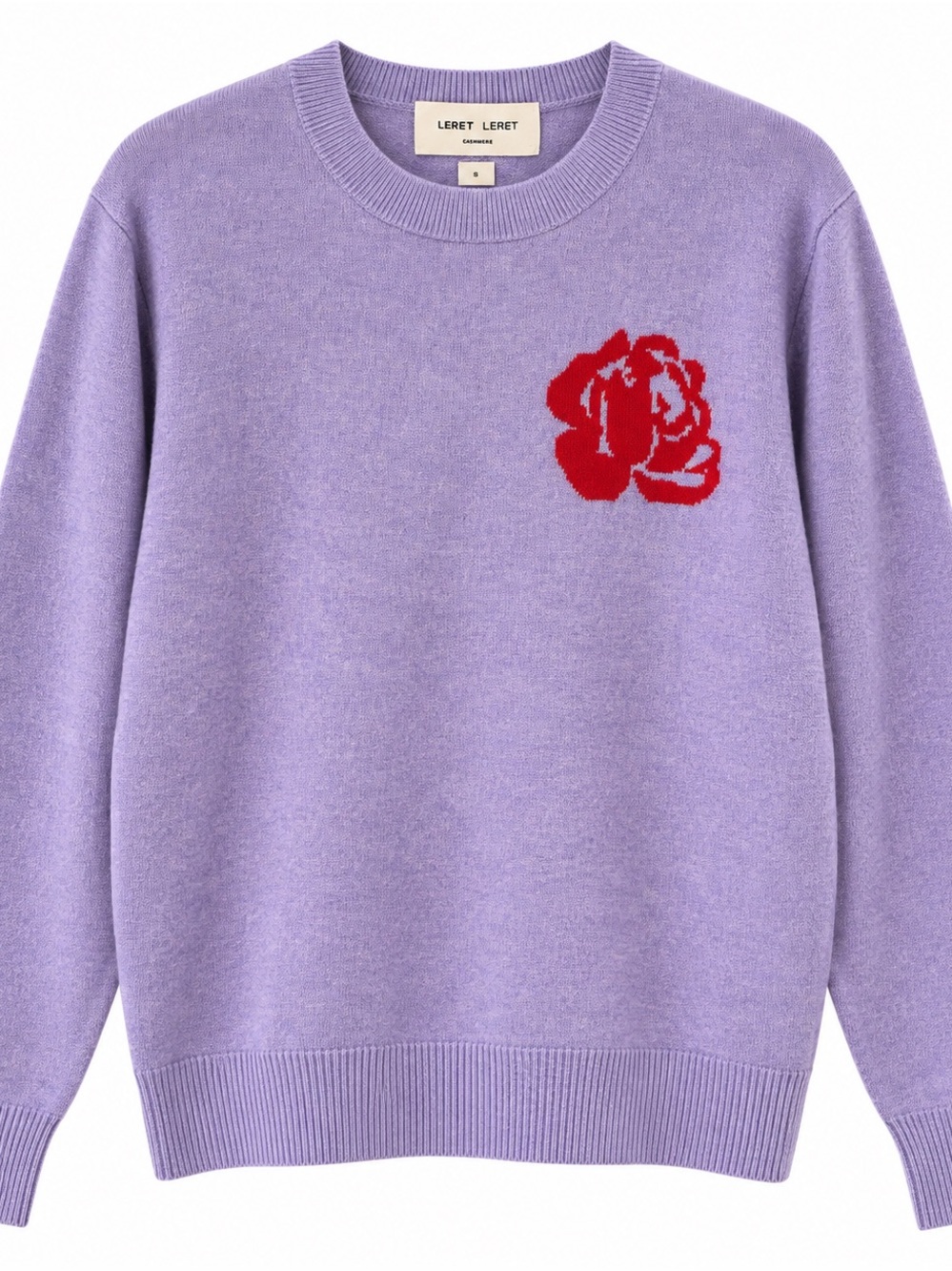 LERET LERET Purple Rose 100% Cashmere Crewneck Sweater Size S